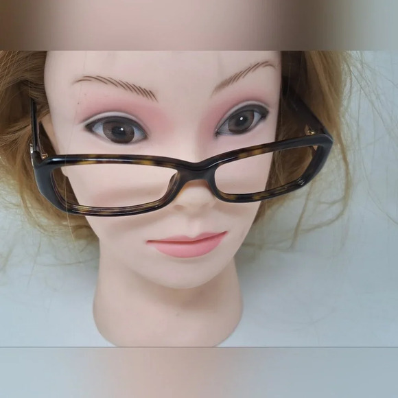 Gucci Eye Glasses Frames Havana Monogram Rectangle Logo Italy GG 3184 53-14-130 - Picture 14 of 14